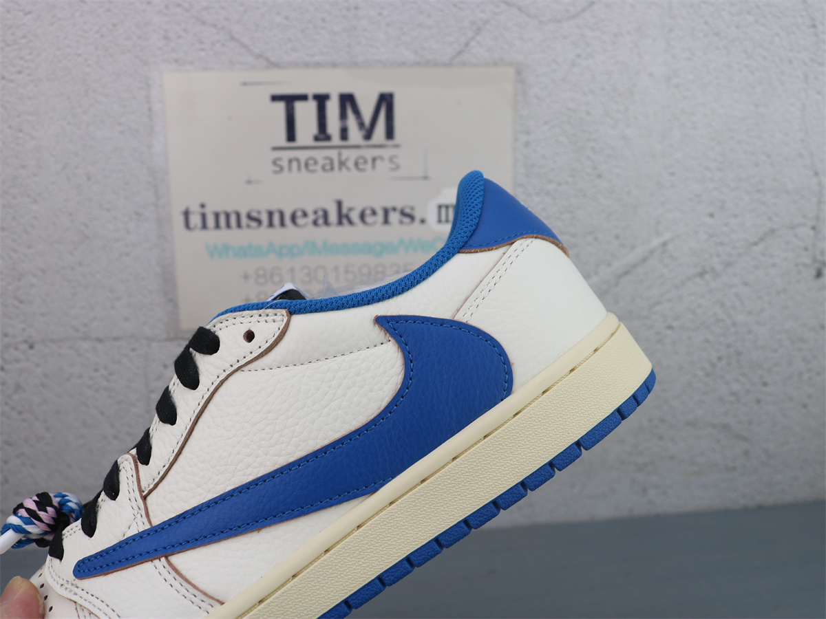 LJR Batch Fragment x Travis Scott x Air Jordan 1 Low Sail Military Blue DM7866 104